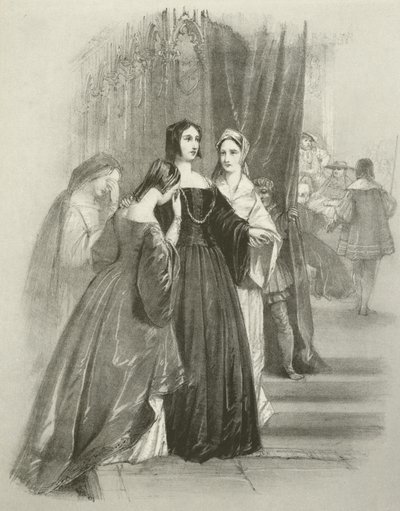 The Summons, Katherine Queen of England, Come into Court by Joseph Nash
